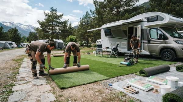 Guide pratique sur l'installation de gazon synthétique pour camping